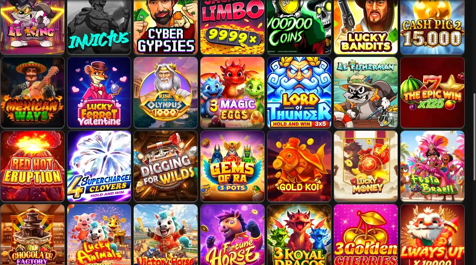 Коллекция игровых автоматов в Триумф казино